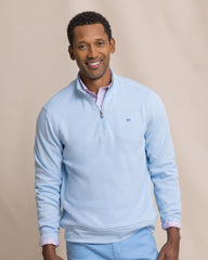 Southern Tide Sandy Cove Pique 1/4 Zip - Ocean Channel