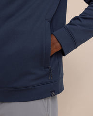 Southern Tide Schooner Full Zip - Dress Blue