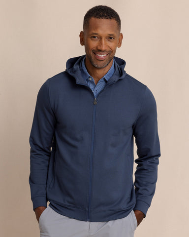 Southern Tide Schooner Full Zip - Dress Blue