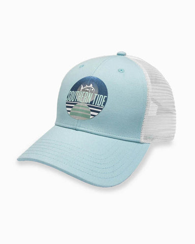 Southern Tide Skipjack And Stripes Trucker Hat - Light Blue