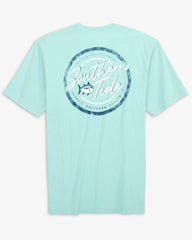 Southern Tide Authentic Badge Short Sleeve Tee - Turquoise Sea