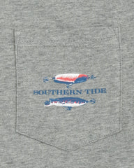 Southern Tide Bobbers And Lure SS Tee - Heather Grey