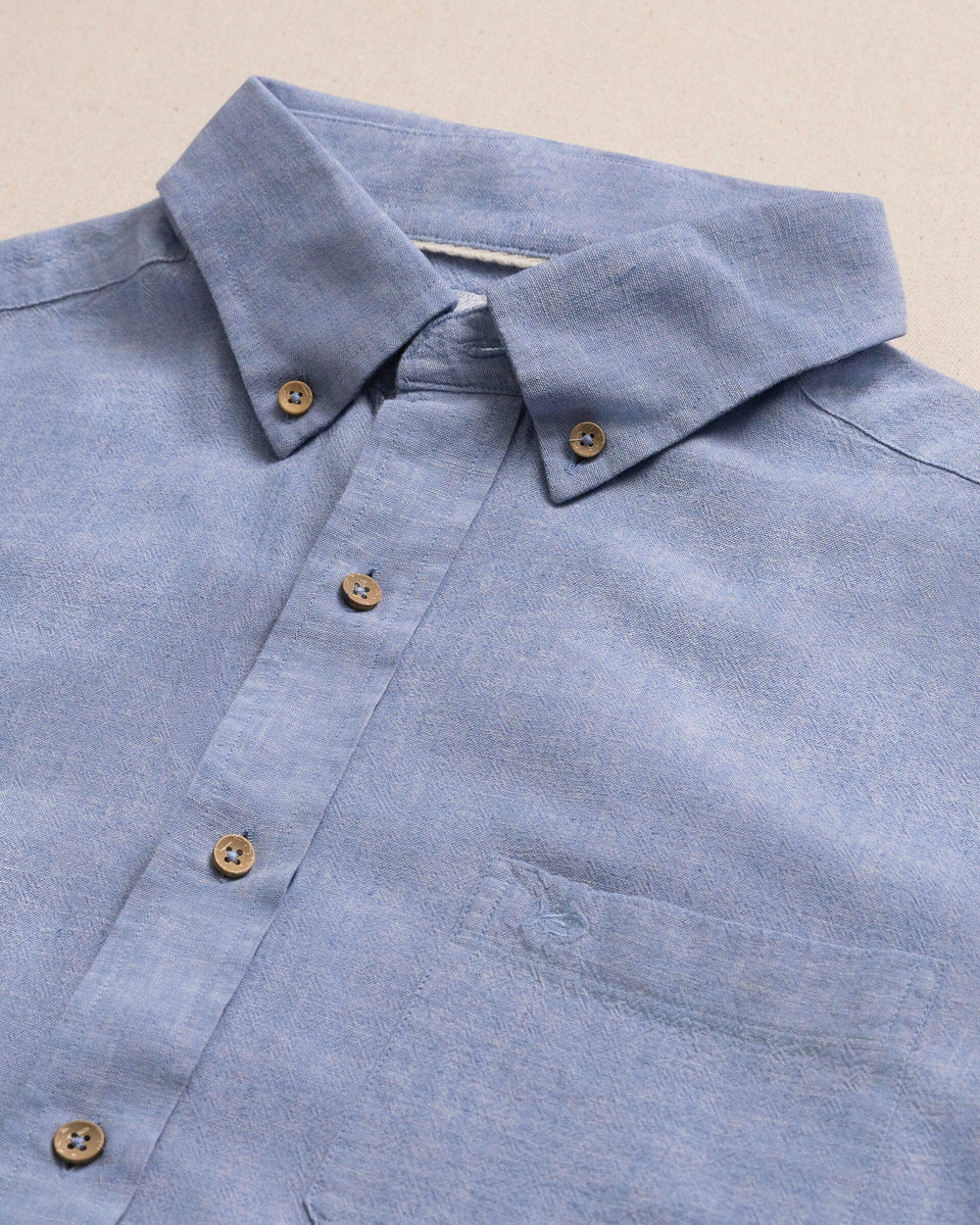 Southern Tide Linen Rayon Sunset Ridge Sport Shirt - Tide Blue