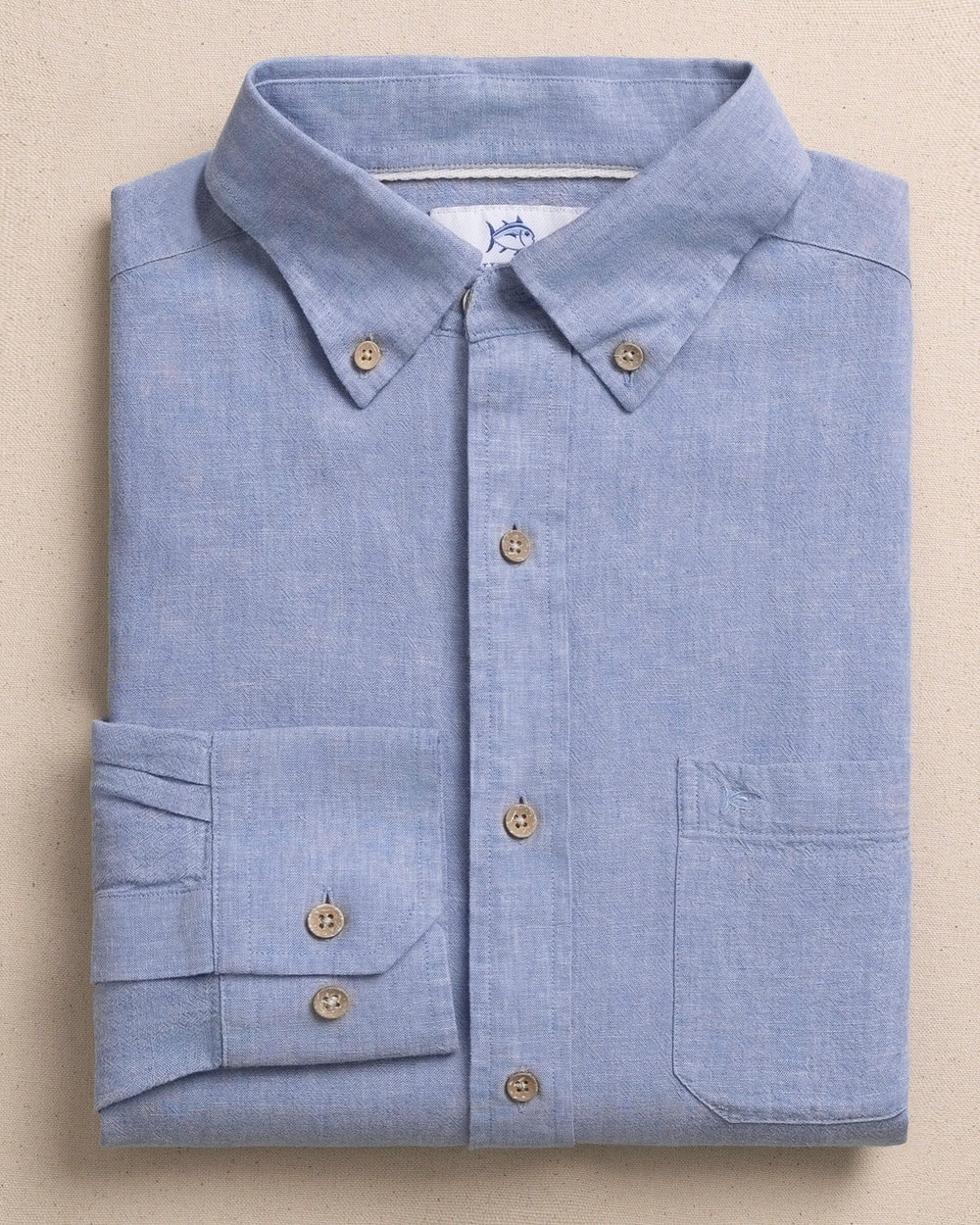 Southern Tide Linen Rayon Sunset Ridge Sport Shirt - Tide Blue