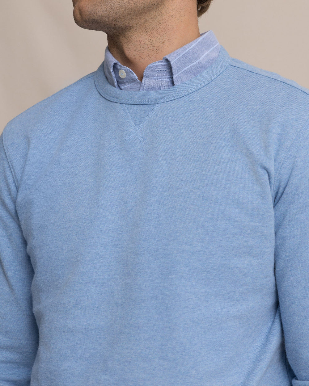 Southern Tide Upper Deck Heather Crew - Ocean Channel