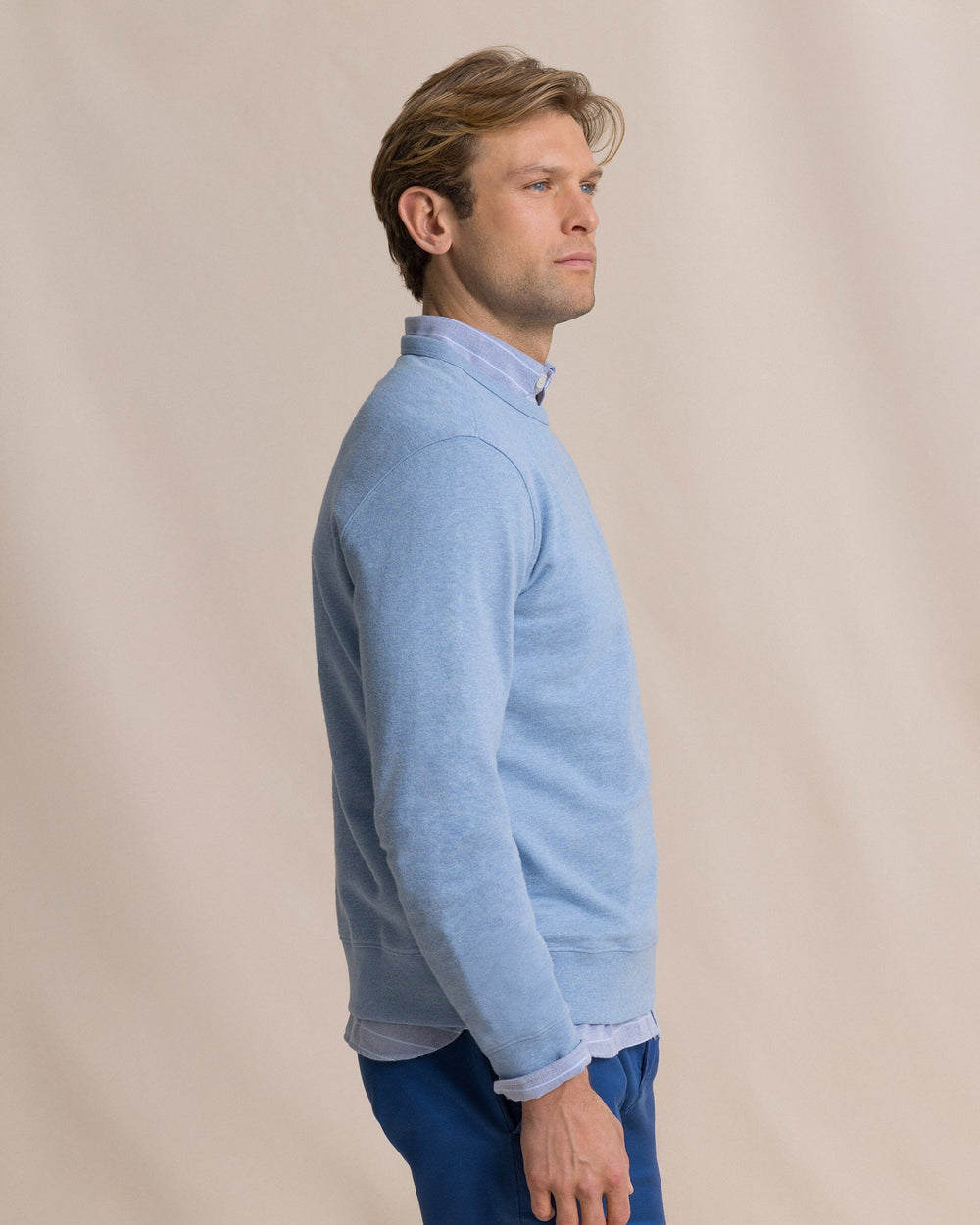 Southern Tide Upper Deck Heather Crew - Ocean Channel