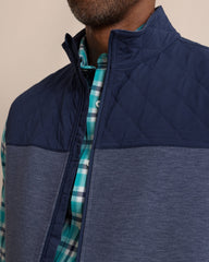 Southern Tide Waterfront Quilted Vest - Dress Blue