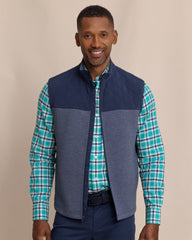 Southern Tide Waterfront Quilted Vest - Dress Blue