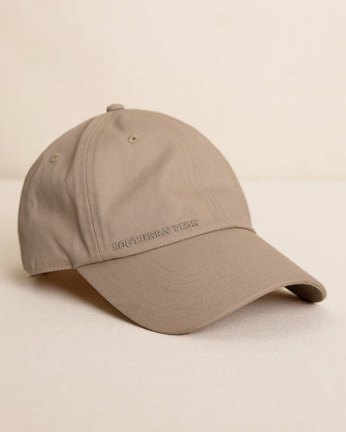 Southern Tide Waxed Canvad Leather Strap Hat - Sandstone Khaki
