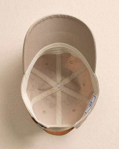 Southern Tide Waxed Canvad Leather Strap Hat - Sandstone Khaki