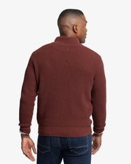 Southern Tide Westmont Jade 1/4 Button - Bordeaux Red
