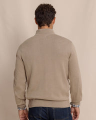 Southern Tide Whitehaven Heather 1/4 Zip - Sandstone Khaki