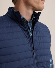 Southern Tide Whitemarsh Packable Quilted Vest - Dress Blue