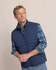 Southern Tide Whitemarsh Packable Quilted Vest - Dress Blue