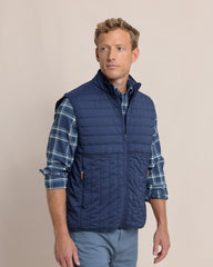 Southern Tide Whitemarsh Packable Quilted Vest - Dress Blue