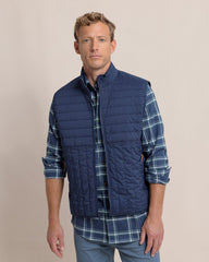 Southern Tide Whitemarsh Packable Quilted Vest - Dress Blue