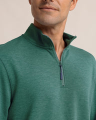 Southern Tide Whyche Interlock 1/4 Zip - Heather Salt Meadow