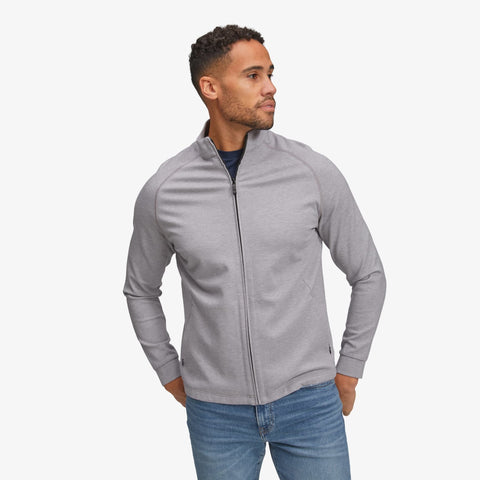 Mizzen + Main Proflex Full Zip Jacket - Steel Grey