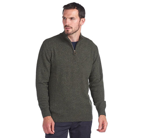 Barbour Tisbury 1/2 Zip Sweater - Dark Seaweed