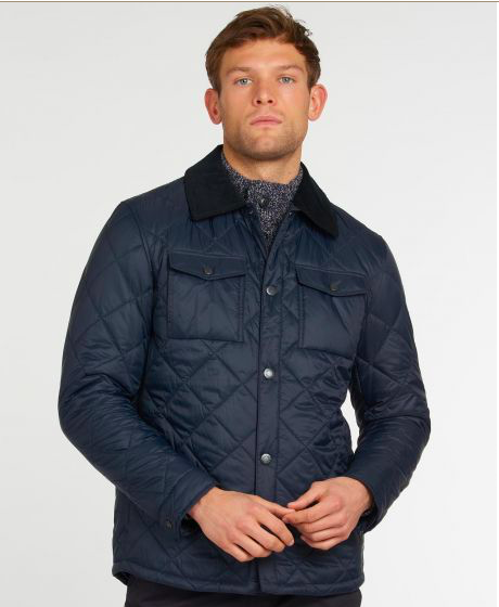 Barbour Quilted Shirt Jacket Navy – The Lucky Knot Men's