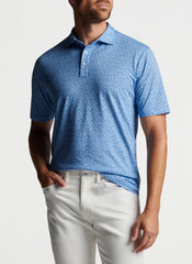Peter Millar Pilot Mill Screwdrivers Printed Polo - Cottage Blue