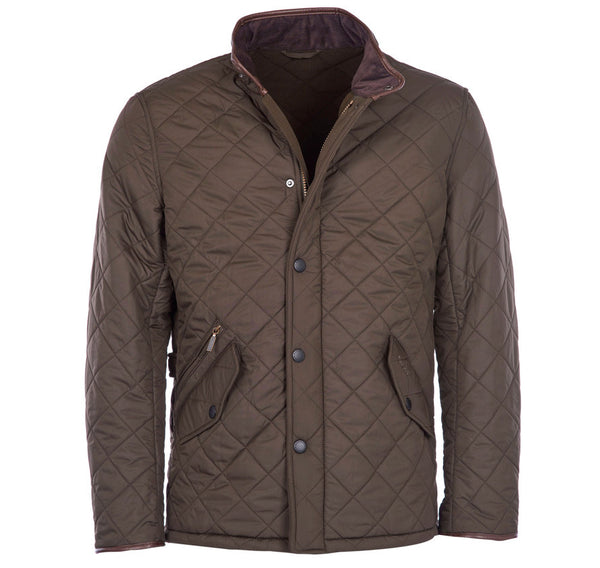 Barbour Powell Quilted Jacket - Olive – The Lucky Knot Men’s