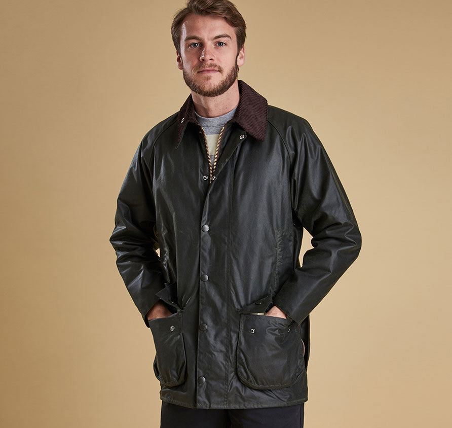 Barbour Beaufort Wax Jacket - Sage – The Lucky Knot Men's