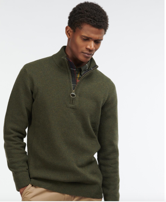 Barbour mens green outlet jumper